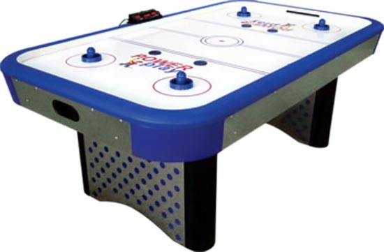 Игровой стол - аэрохоккей  "Cobra" 7 ф (серебристо-синий, электронное т